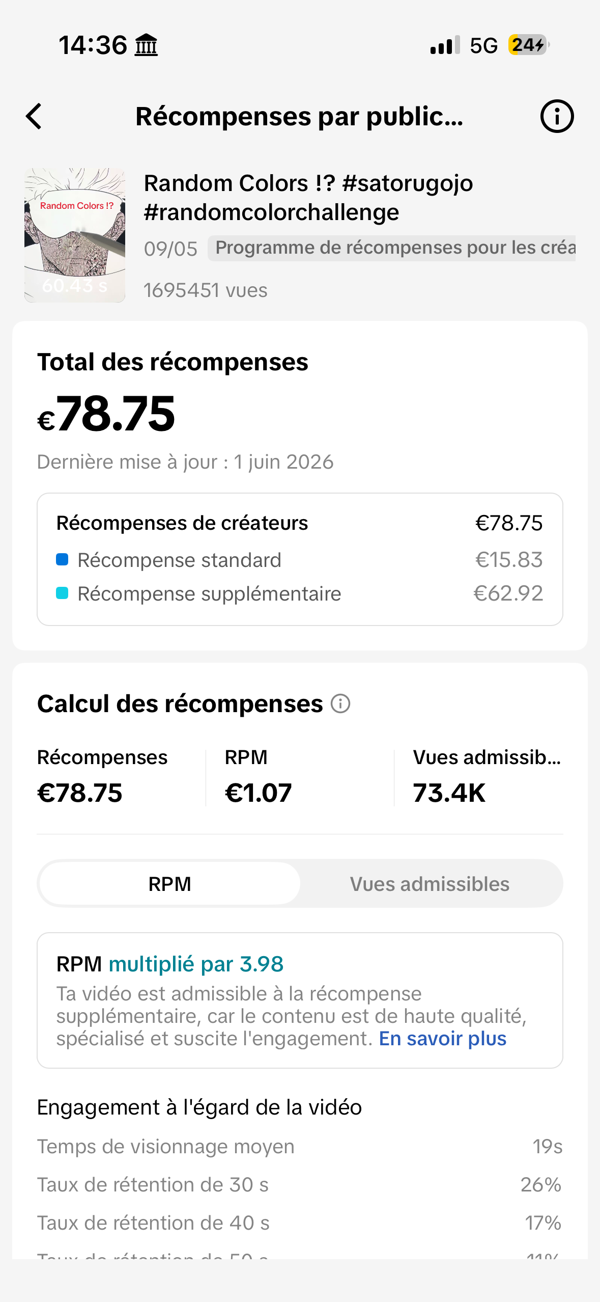 78€ — 1,69M vues
