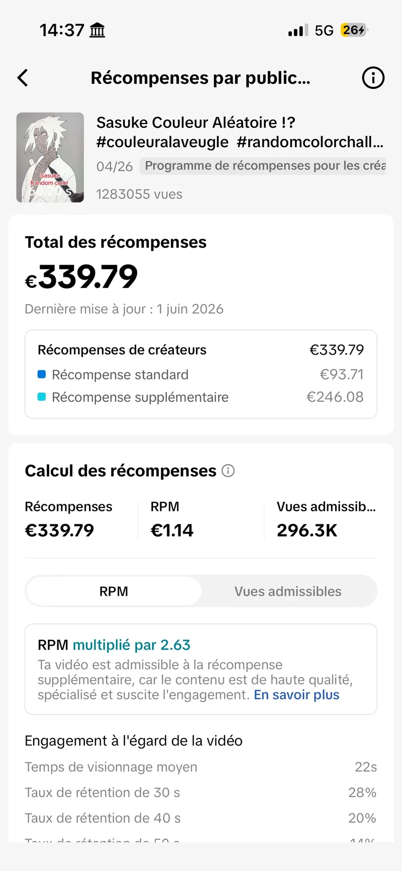 339€ — 1,28M vues